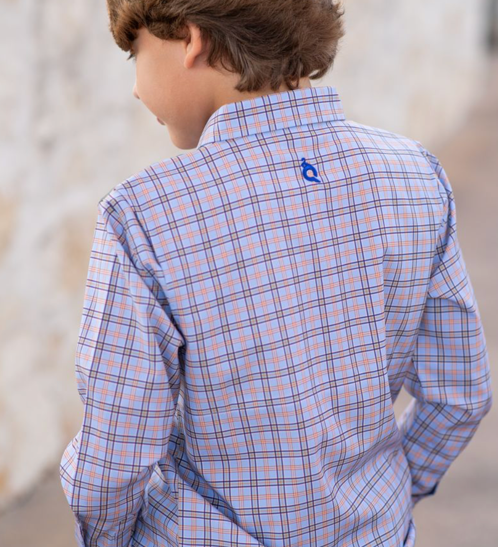 BlueQuail Boys Aspen Plaid Ranch Long Sleeve Shirt