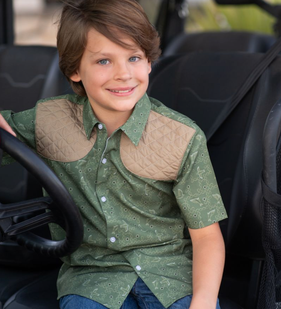 BlueQuail Boys Dove Season Ranch Short Sleeve Shirt
