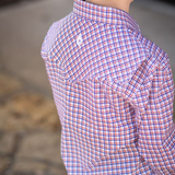 BlueQuail Boys Trinity Plaid Pearl Snap Long Sleeve Shirt
