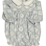 Hamner Hill Quilted Bow Patch Long Sleeve Collar Girls Bubble