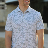 Burlebo White Camo Men's Polo Short Sleeve