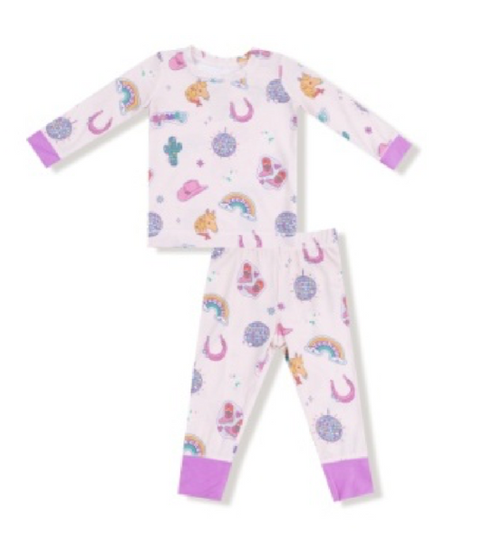 Angel Dear Disco Cowgirl Girls Two Piece Pajamas