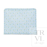 TRVL Petite Fleur Blue Large Roadie Pouch