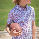 BlueQuail Boys Kickoff Maroon Polo Short Sleeve Shirt