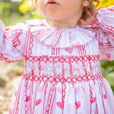 Shop Teeta Valentines Lover Heart Smocked Girls Dress