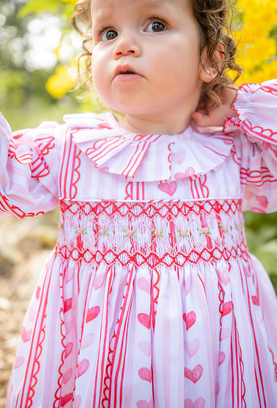 Shop Teeta Valentines Lover Heart Smocked Girls Dress