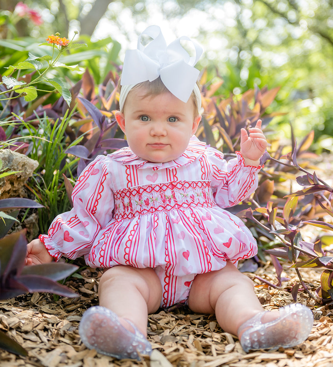 Shop Teeta Valentines Lover Heart Smocked Girls Bubble