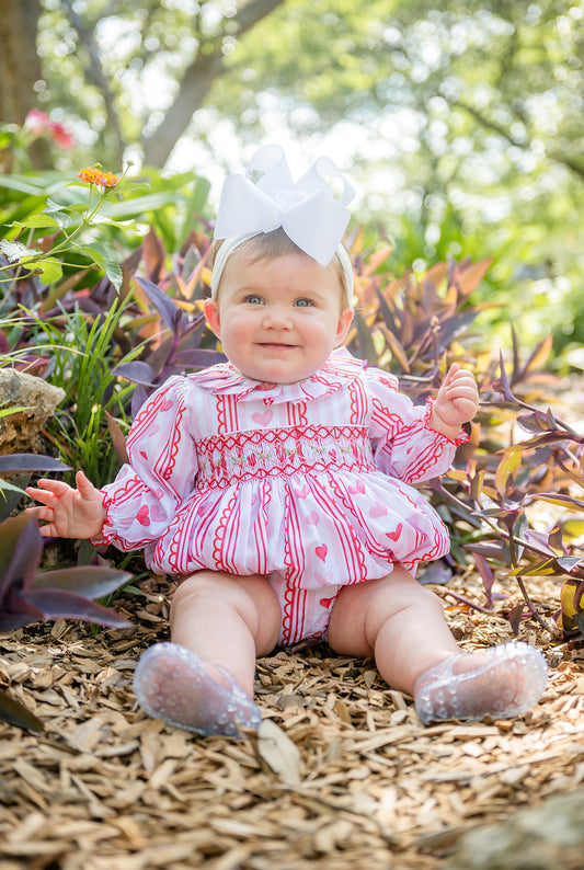 Shop Teeta Valentines Lover Heart Smocked Girls Bubble