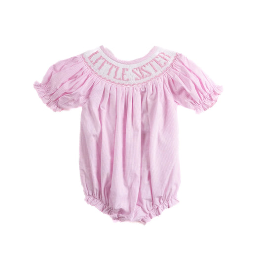 Shop Teeta Girls Smocked Little Sister Bubble