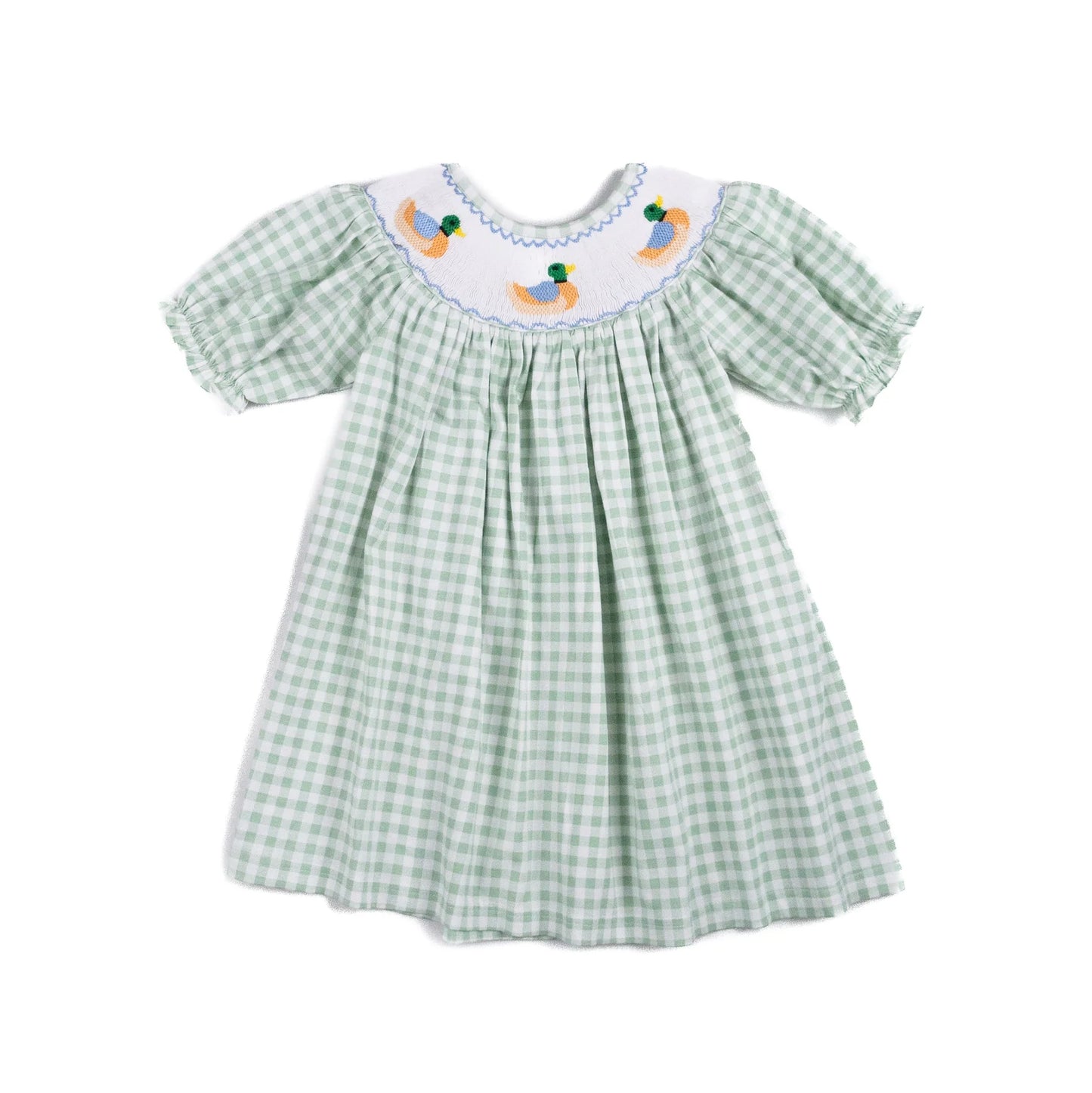 Shop Teeta Girls Smocked Mallard Duck Knit Dress