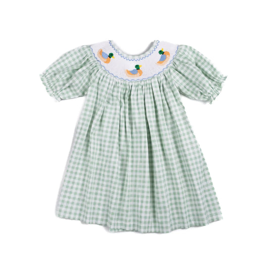 Shop Teeta Girls Smocked Mallard Duck Knit Dress