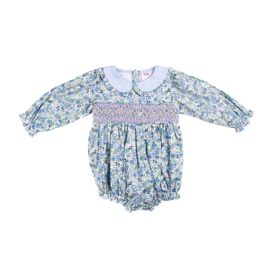 Shop Teeta Girls Smocked Charming Floral Juliet Bubble