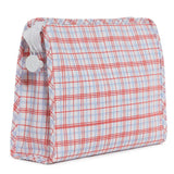 TRVL CLASSIC RED PLAID LARGE ROADIE POUCH BAG