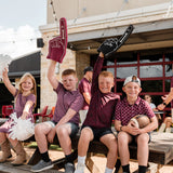 Burlebo Maroon Texas Aggie Howdy Pennants Boys Performance Polo Shirt