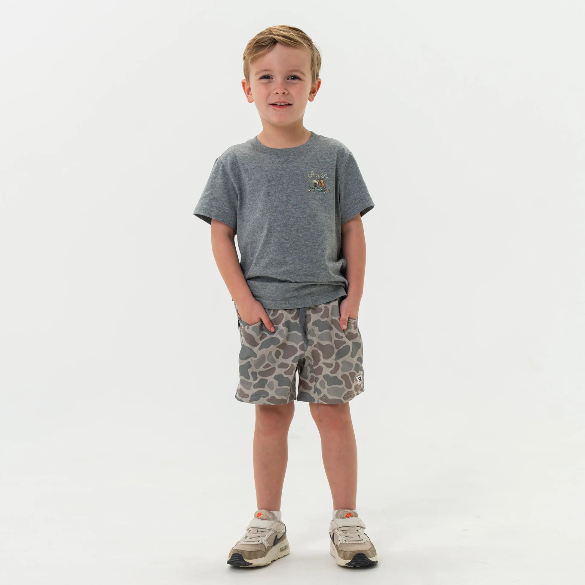 Burlebo Youth Classic Deer Camo Boys Athletic Shorts
