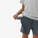 Burlebo Boys Youth Athletic Shorts Grizzly Grey With Deer Camo Liner