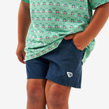 Burlebo Boys Navy American Flag Liner Athletic Short