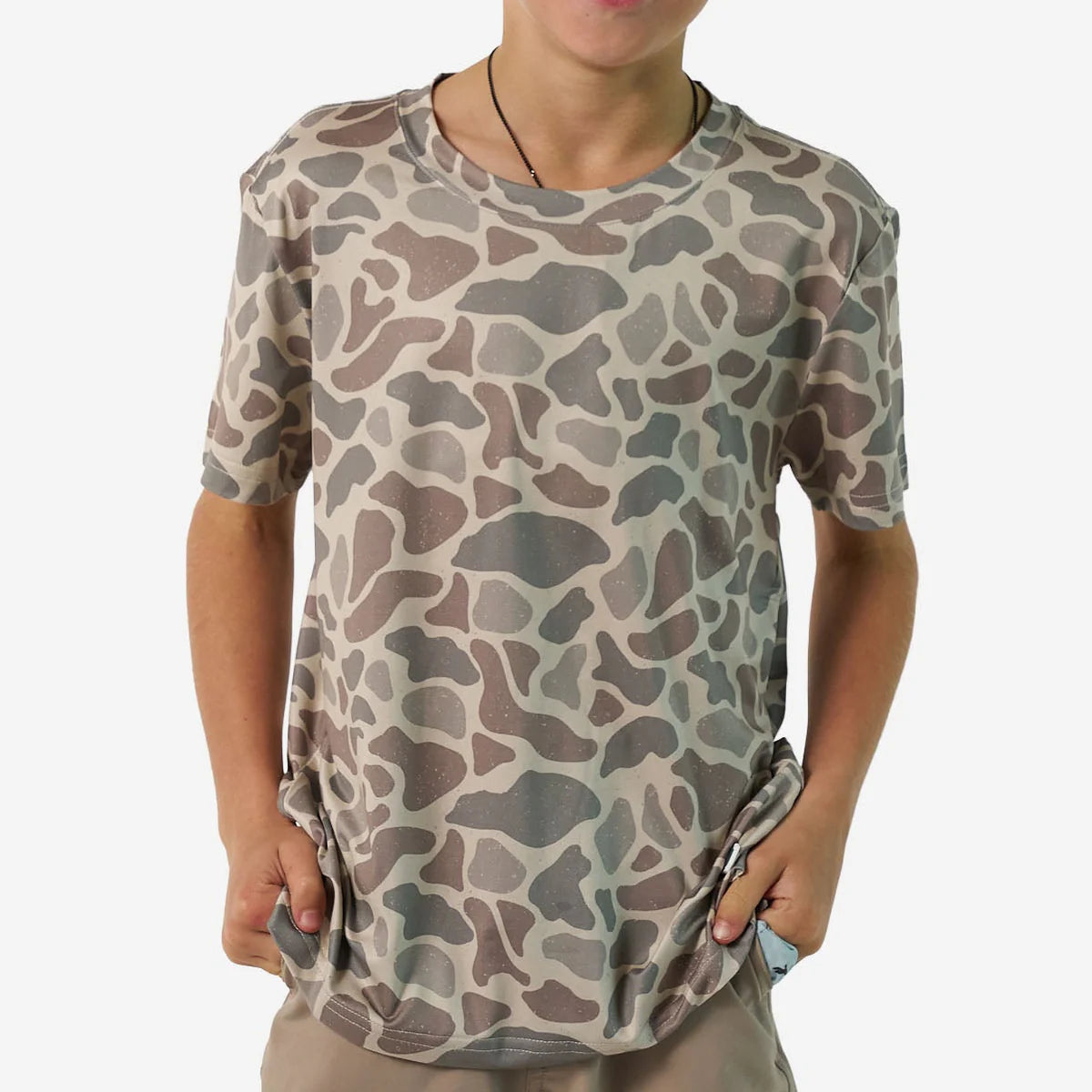 Burlebo Classic Deer Camo Go To Tee Short Sleeve Boys Shirt
