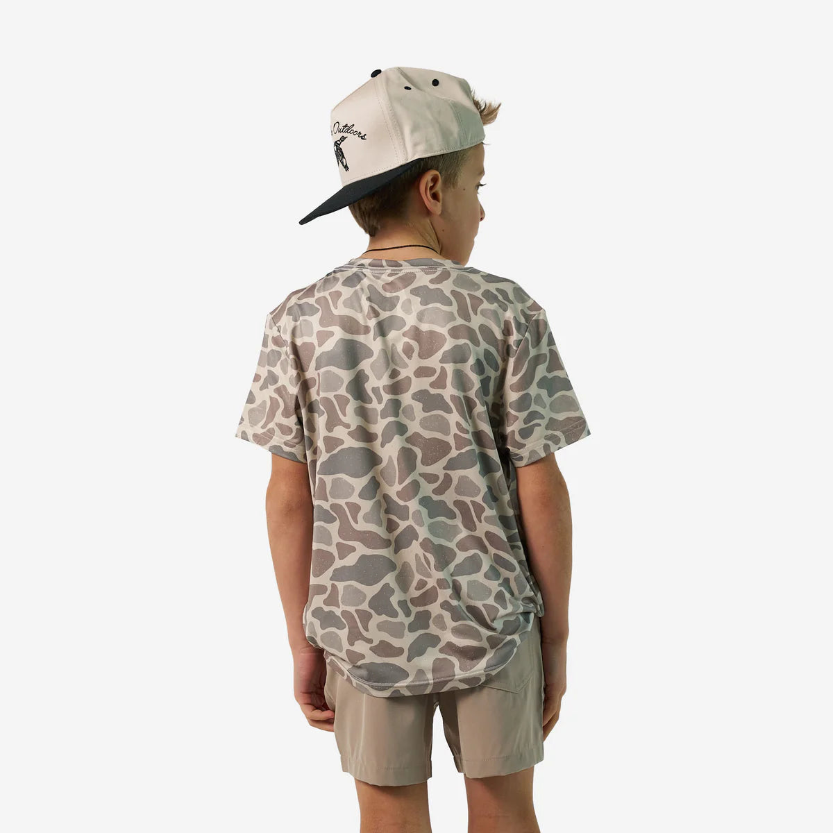 Burlebo Classic Deer Camo Go To Tee Short Sleeve Boys Shirt