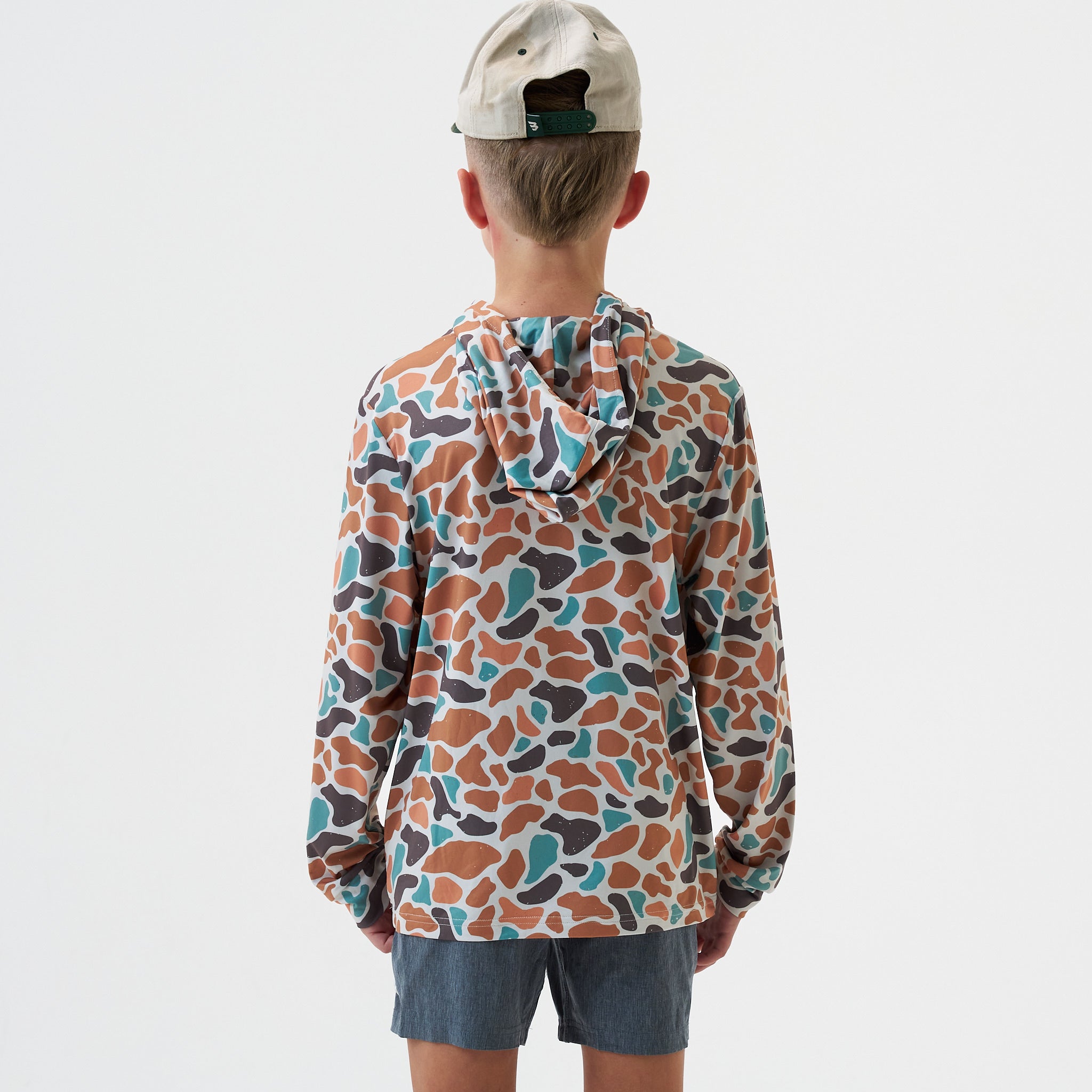 Burlebo Bayside Camo Performance Boys Pullover Hoodie