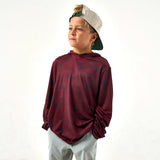 Burlebo Youth Maroon Texas Camo Boys Performance Pullover