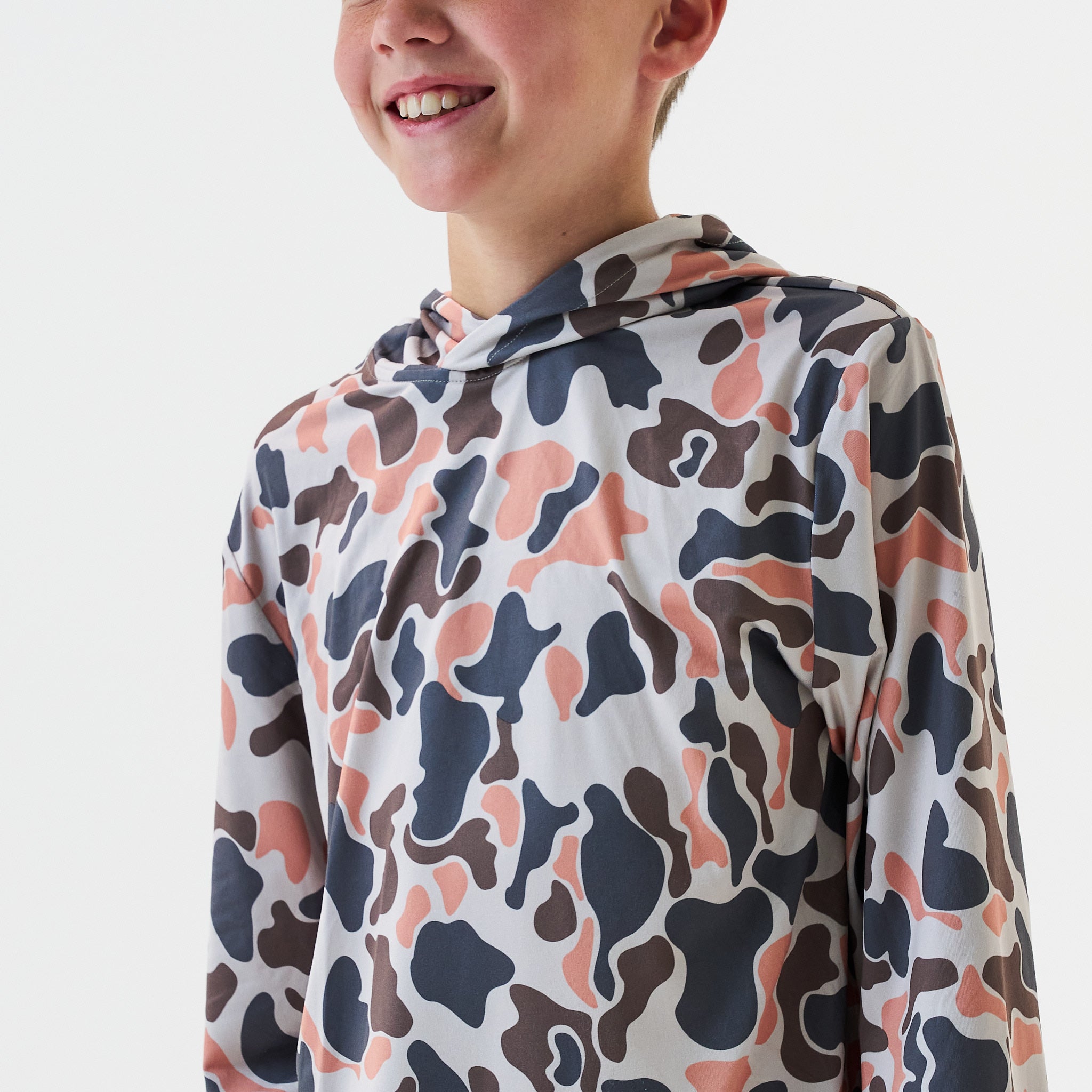 Burlebo Vintage Camo Performance Boys Pullover Hoodie