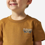 Burlebo Boys Heather Light Brown Bow And Buck Shirt