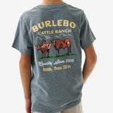 Burlebo Boys Dark Heather Gray Cattle Ranch Short Sleeve Tee