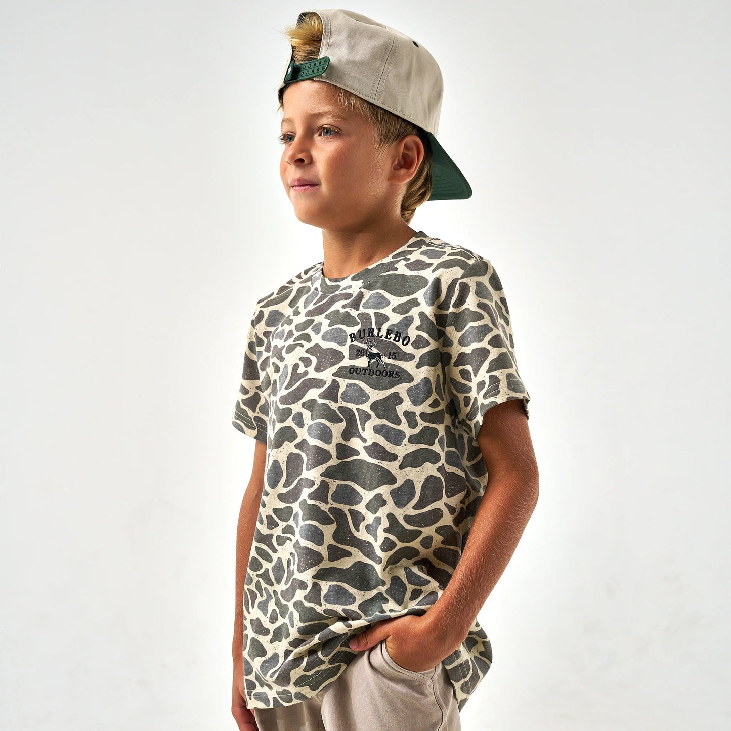 Burlebo Deer Camo Classic Boys T Shirt