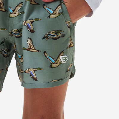 Burlebo Boys Jumbo Mallard Green Swim Shorts trunk