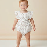 Yo Baby Girls Brown Polka Dot Bubble