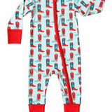 Hollis Baker Boys Holiday Boots Onesie