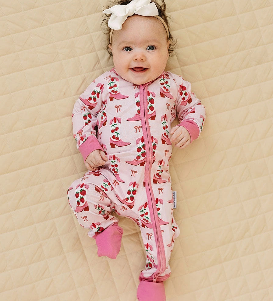 Bootsberry Cowgirl Bamboo Girls Onesie