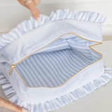 Hollis Blue Fawn Ruffled Nylon Tech Organizer