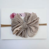 Champagne Skinny Mini Ruffled Headband