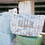 Kenz Kustoms X Hallie Ray Light Western Blue Striped Clear Coat Bag