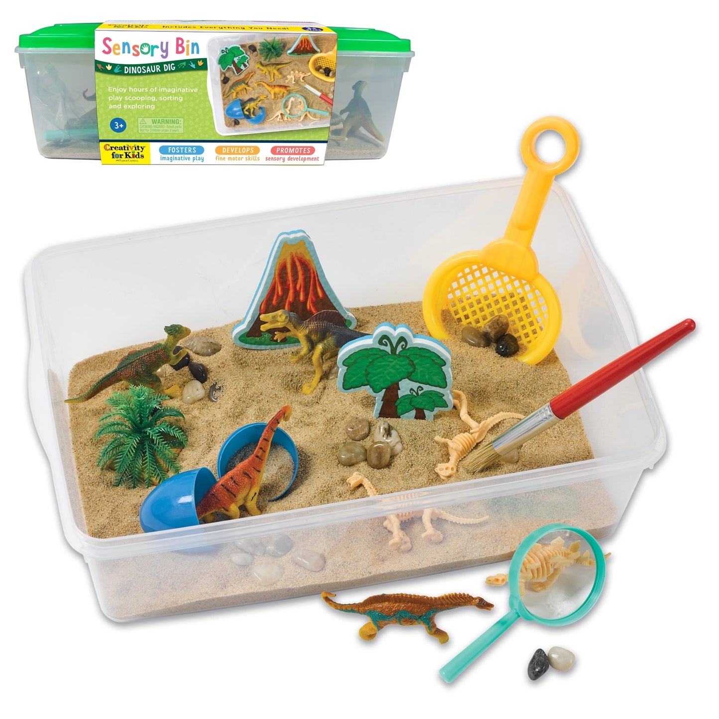 Sensory Bin Dinosaur Dig Activity Bin For Kids Toy Gift