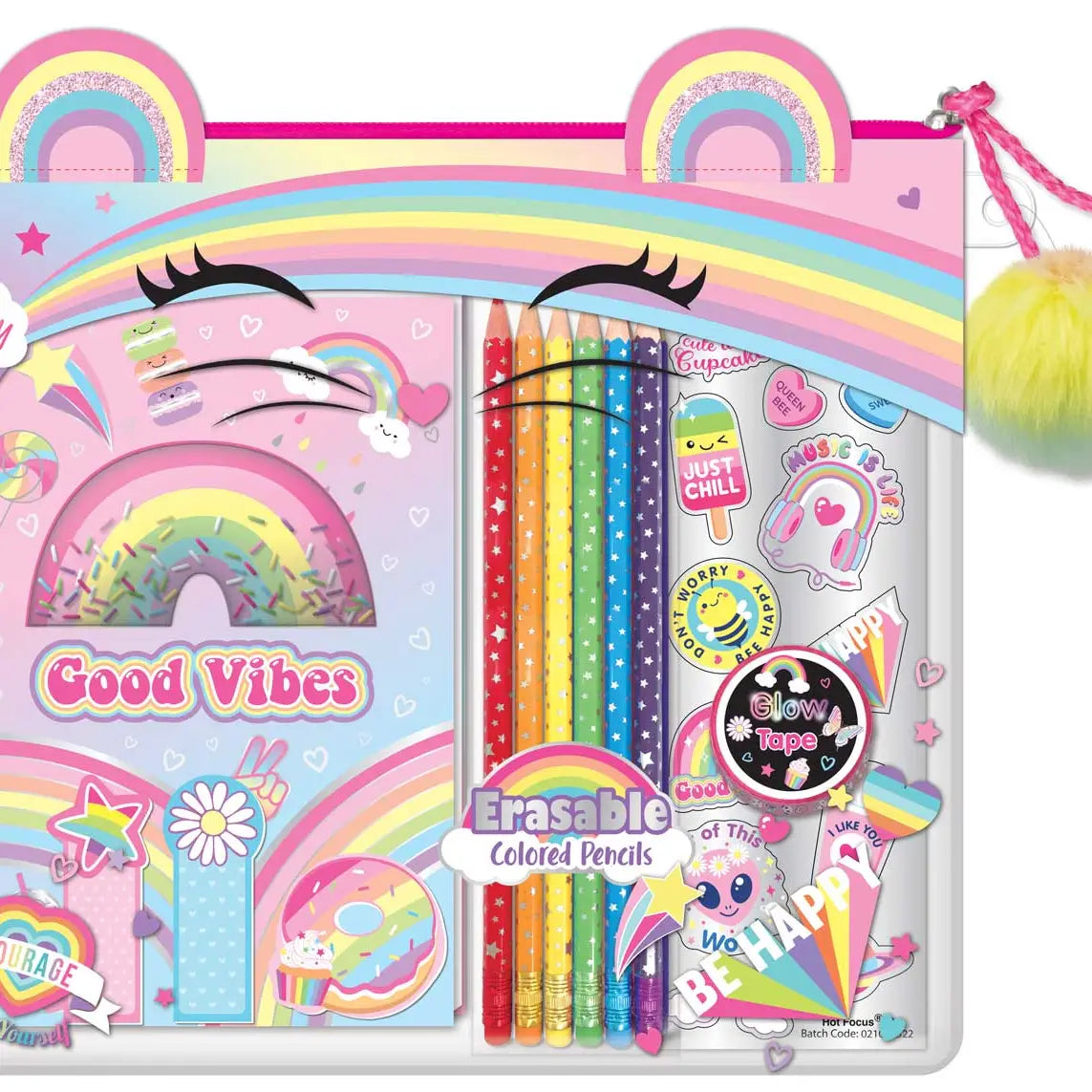 Rainbow Coloring Girls Journal Set