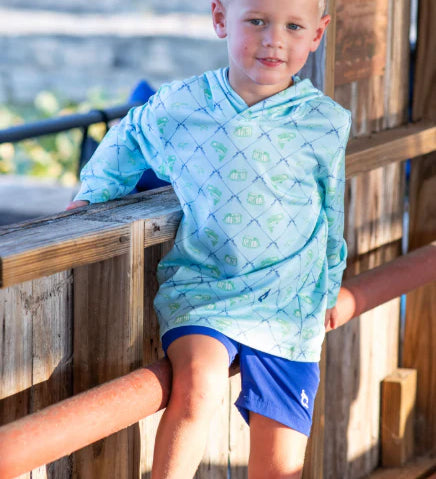 Blue Quail Fisherman Lightweight Boys Performance Hoodie