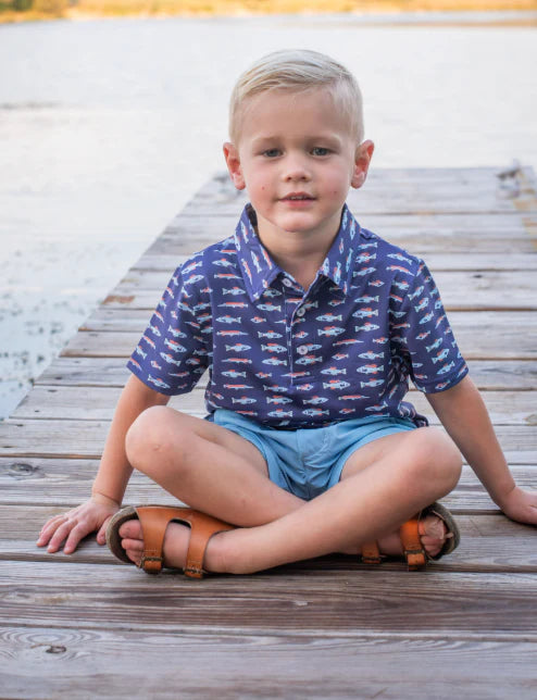 Blue Quail Freshwater Performance Boys Polo