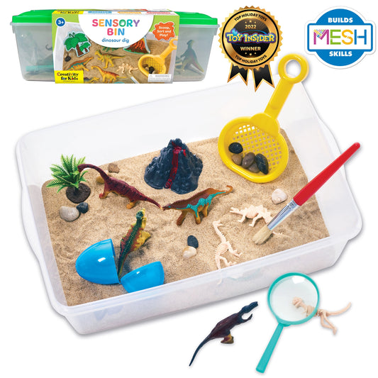 Sensory Bin Dinosaur Dig Activity Bin For Kids Toy Gift
