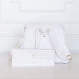 Hollis Nude Plaid Ruffled Nylon Diaper Bag