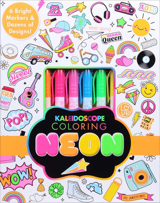 kaleidoscope Coloring Neon Book