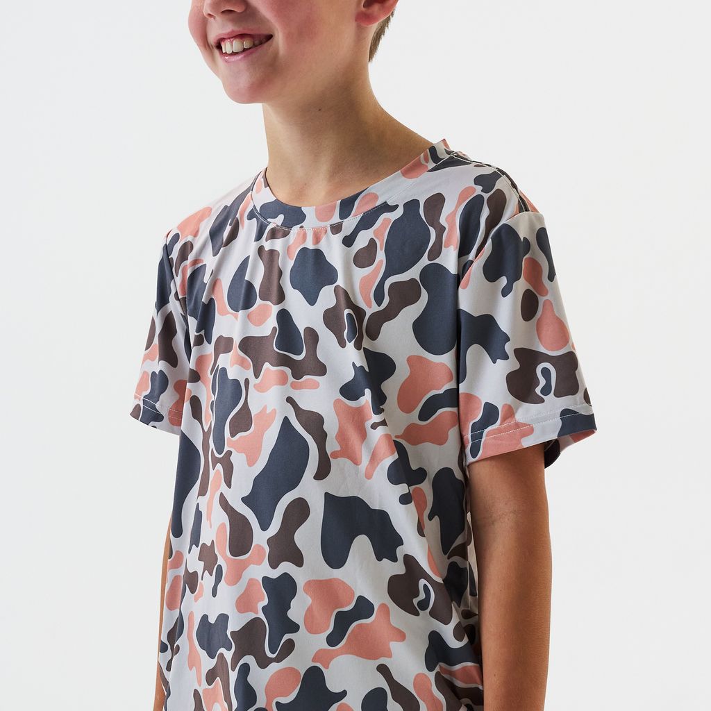 Burlebo Vintage Camo Go To Tee Short Sleeve Boys Shirt