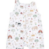 Angel Dear Cute Farm Animals Baby Boys Bamboo Sleeveless Shortie Romper