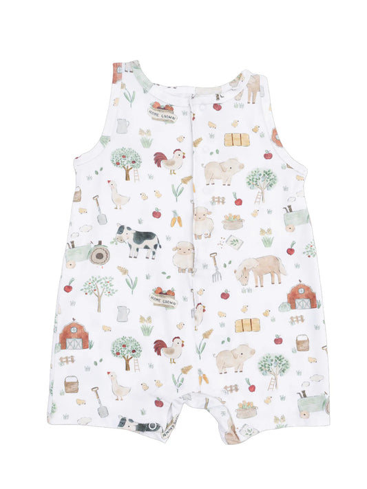 Angel Dear Cute Farm Animals Baby Boys Bamboo Sleeveless Shortie Romper