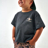 Burlebo Ducks Flying In Heather Black Boys Shirt