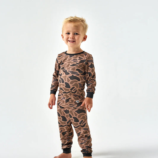 Burlebo Gauge Camo Toddler & Youth Boys Two Piece Performance Pajamas