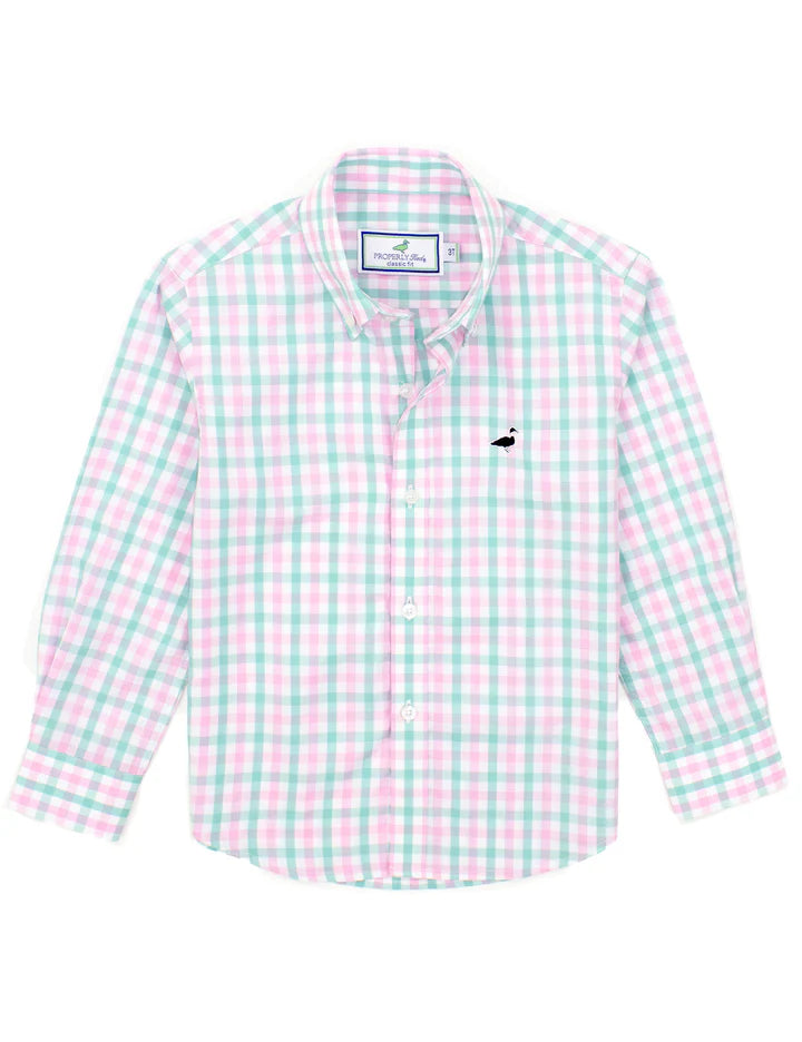 Properly Tied Seasonal Sportshirt Rosemary Button Up Boys Shirt