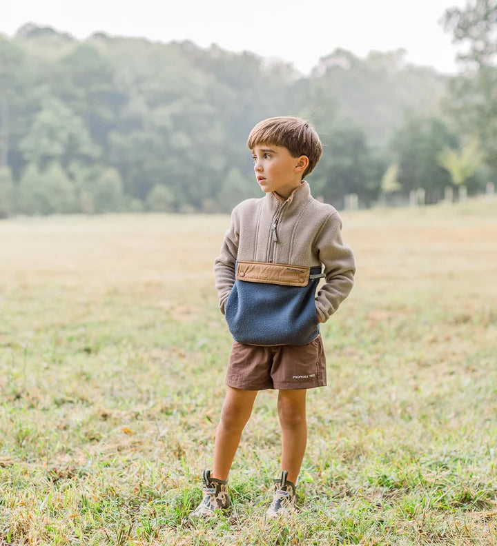 Properly Tied Boys Wallaby Quarter Zip